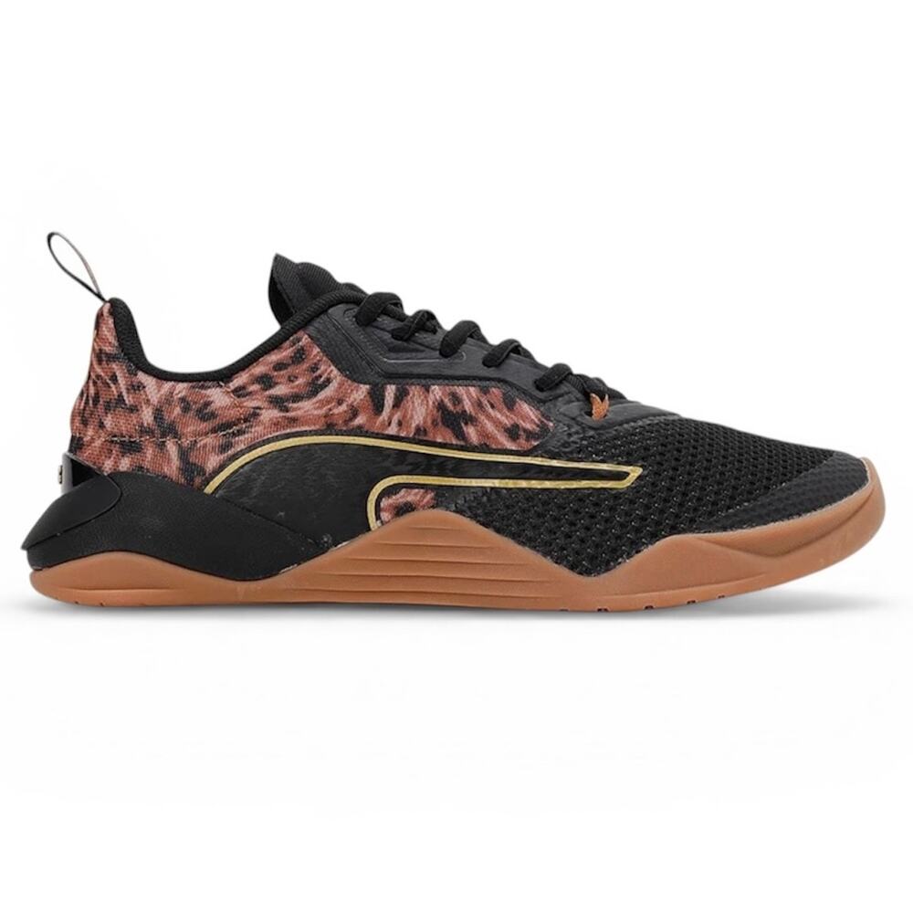 Puma Women's Sneakers Safari Glam Training Shoes Black & Desert Tan, 377080-01